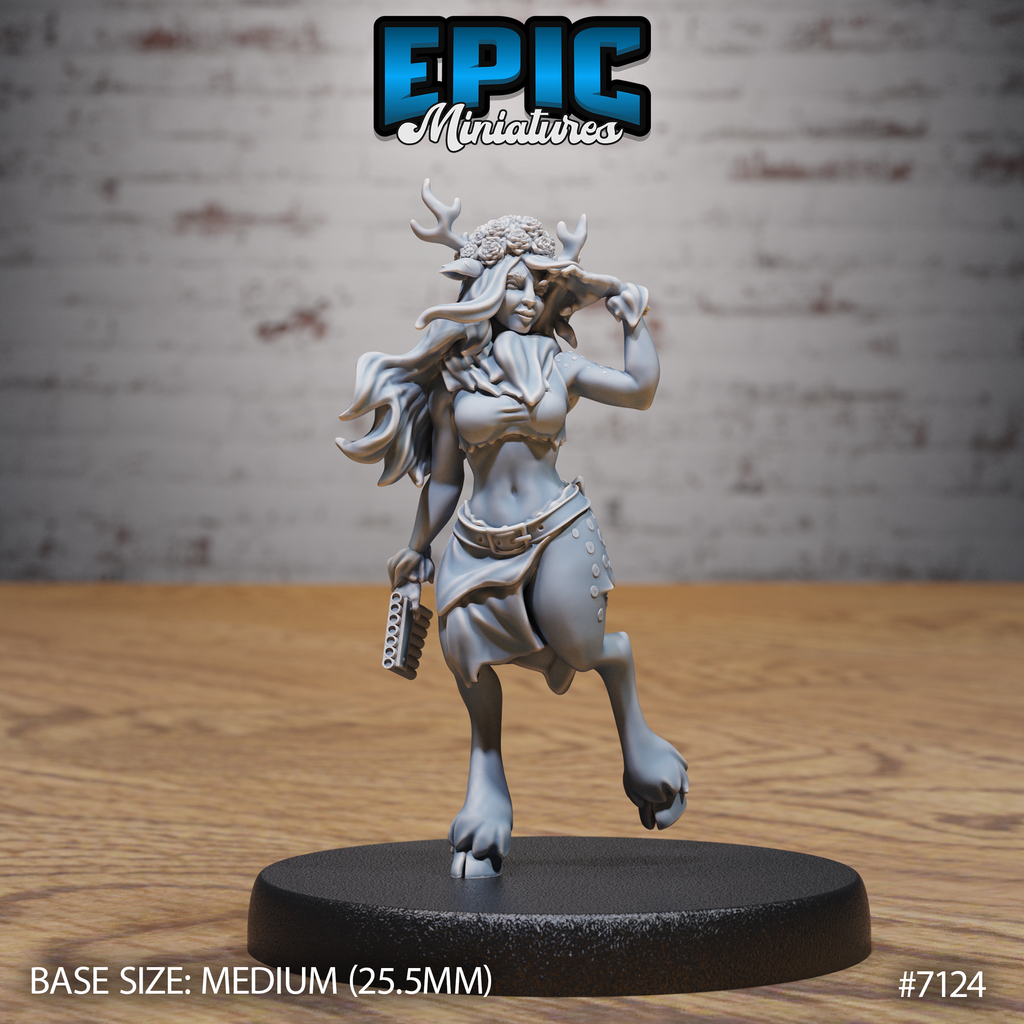 #7124 - Figurine Deer Folk Girl en résine pour JDR