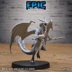 #7116 - Figurine Draconic Demon Emerald Run en résine pour JDR